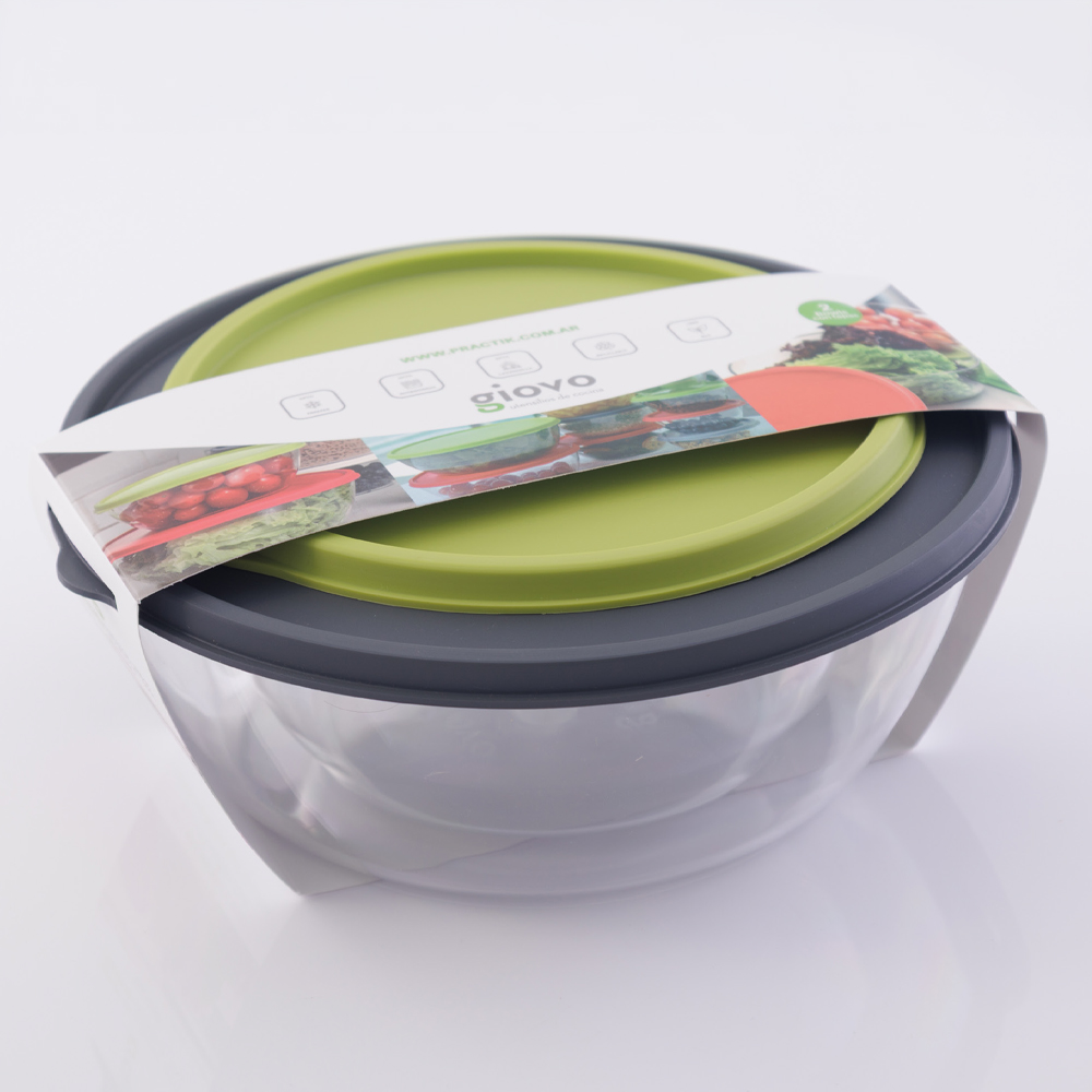Set 2 Bowls Giovo con tapa – 750 y 1500 cc